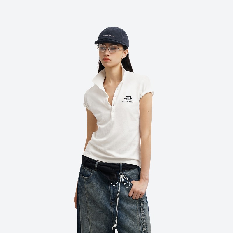Destroyed Embroidery Polo